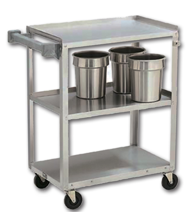080905 Stainless Steel Bus Cart 27.5"L x 15.5"W x 32.625"H